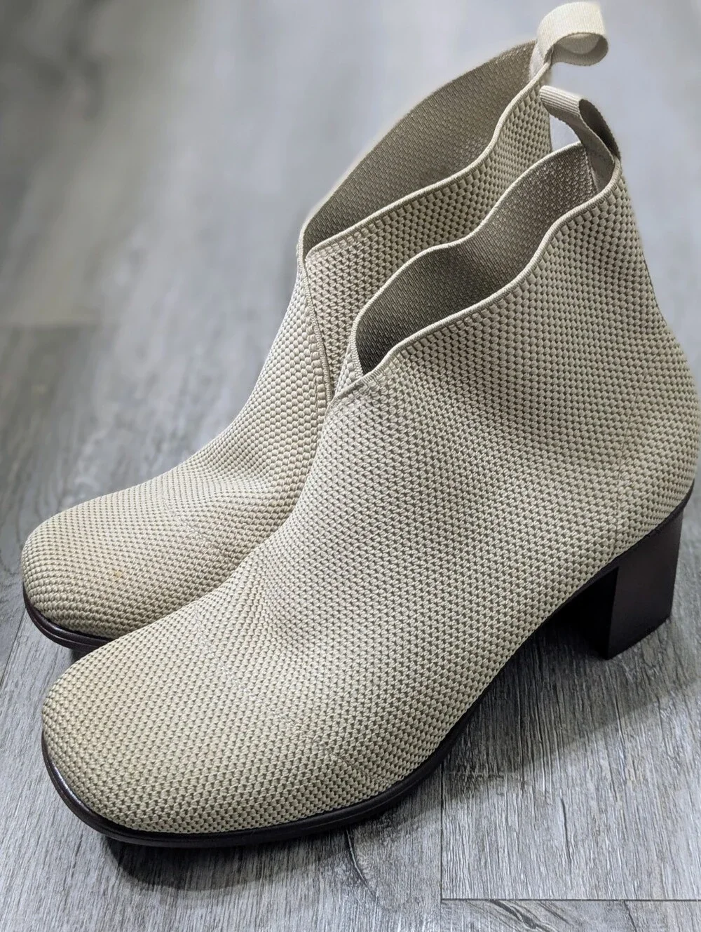 Charleston Shoe Co Beige Ankle Boots NWOT